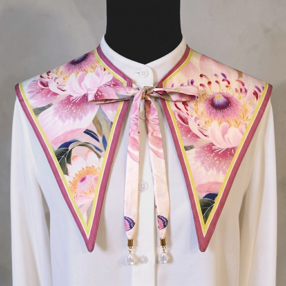 Fine Art Print Detachable Collar Neck Scarf Atomic Whimsy Storybook Sailor Bib